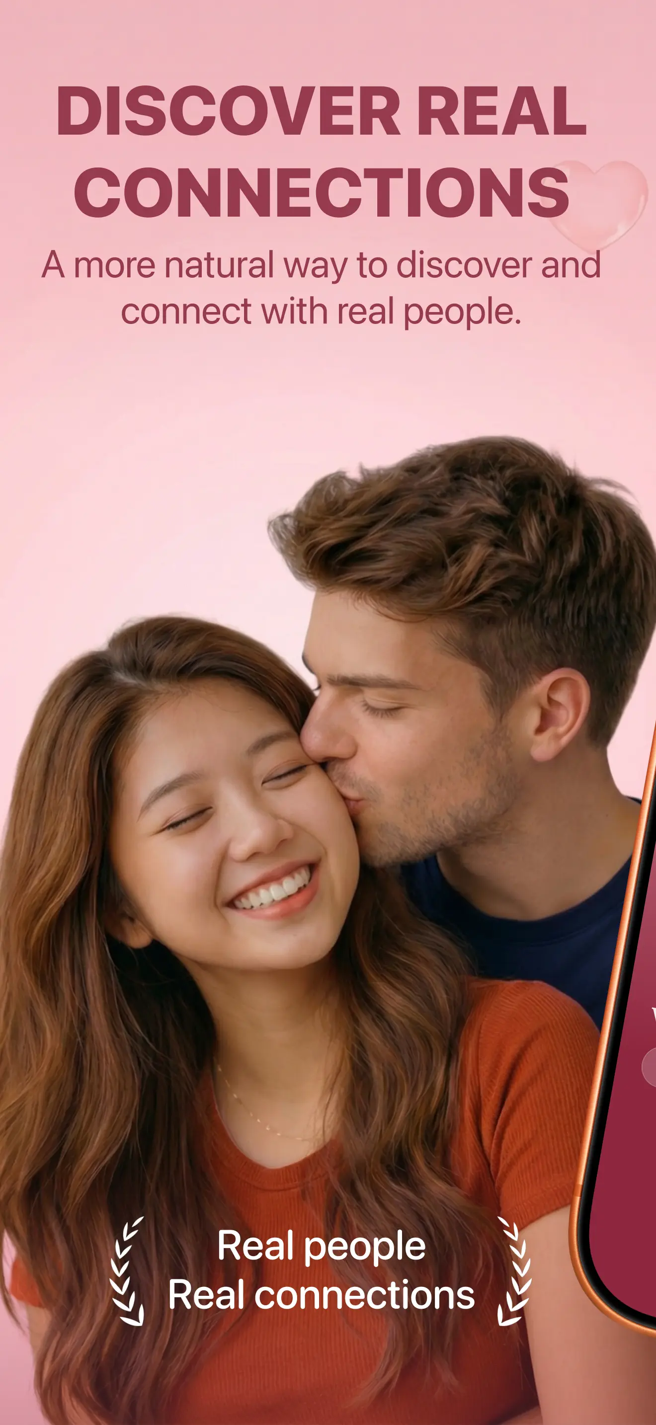 A beautiful women opening iCupid app on cellphone