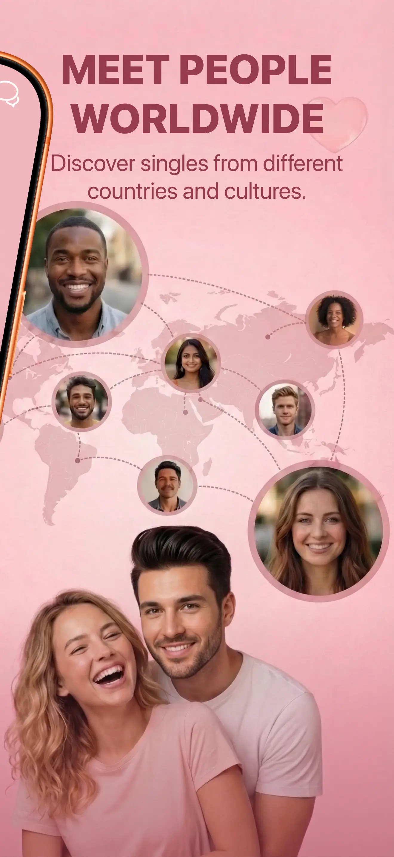 A handsome man opening iCupid app on cellphone