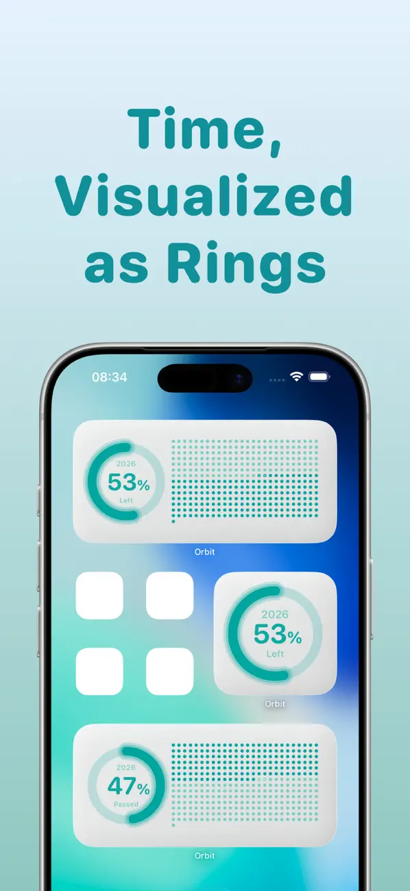 Orbit progress ring widgets